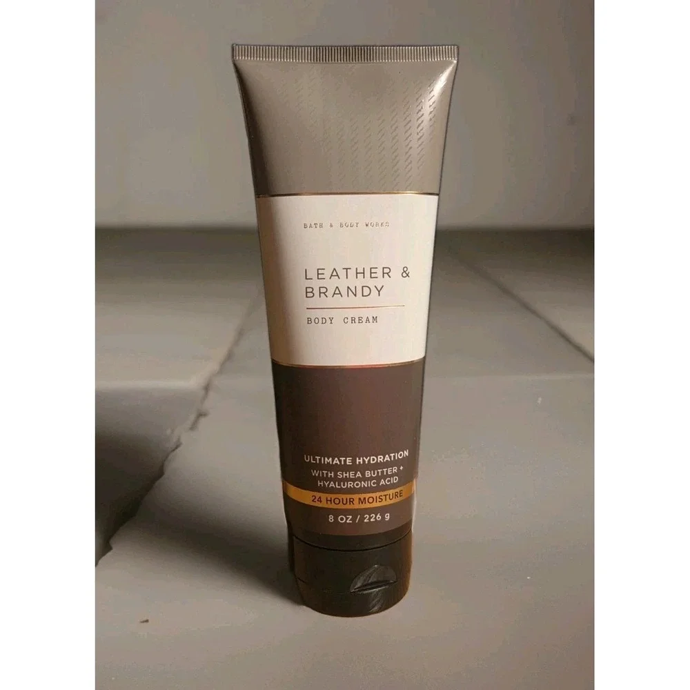 BATH AND BODY WORKS LEATHER AND BRANDY BODY CREAM NEW
